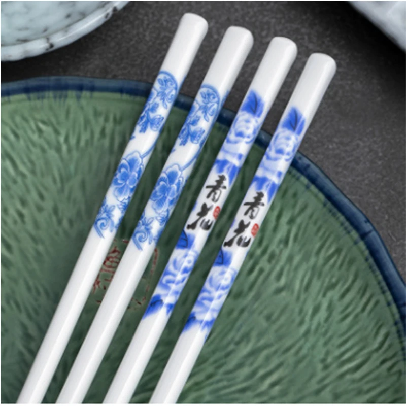 

blue and white porcelain ceramic chopsticks