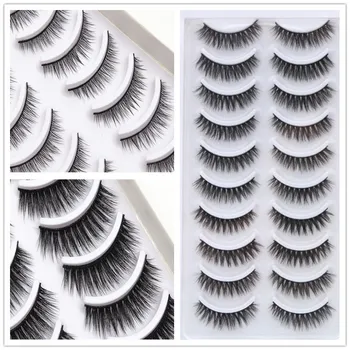 

wholesale 10 box 10 Pairs Fluffy Messy 3D False Eyelashes Handmade Dramatic Long Natural Lashes Extension Makeup Tool