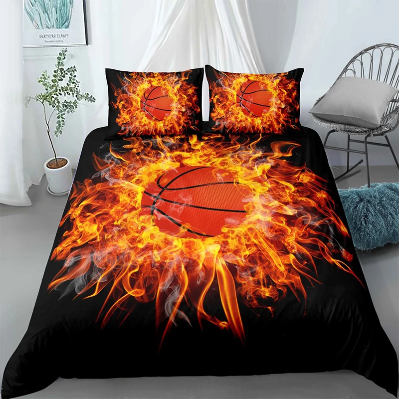 

3D Basketball Football Volleyball Ball Duvet Covers Set Bedding Sets Home Decoration Quilt Cover Pillowcase