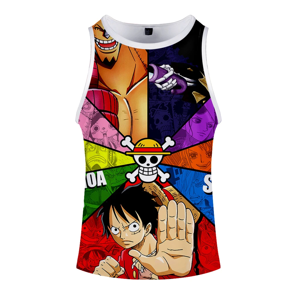 One piece-stampede майки для мужчин аниме Бодибилдинг топы жилет фитнес топы Тройники лето 3d мультипликационный баскетбольный майки Топ