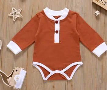 

Baby Girl Clothes Autumn Toddler Romper Solid Button Bodysuits Baby Romper Ropa Bebe Vetement Bebe Mamelucos Para Bebe Free Ship