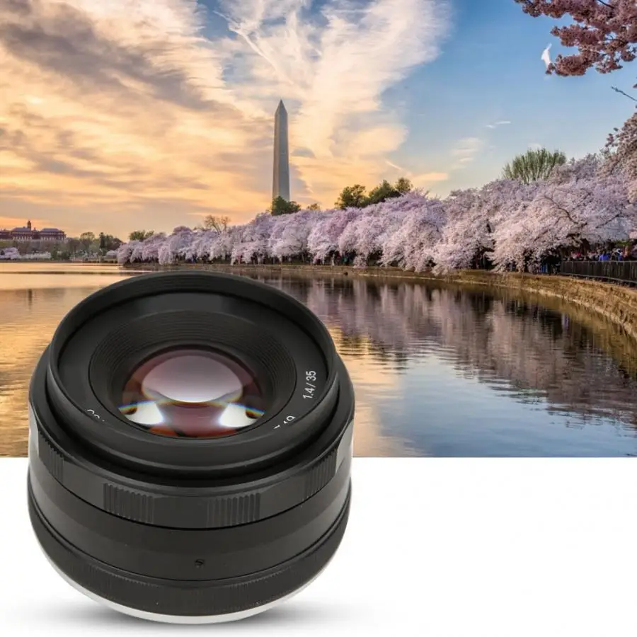 Meike lente para celular 35 мм F1.4APS-C Фокус объектив портрет большая апертура для Canon EOS-M Крепление камеры EF-M аксессуары