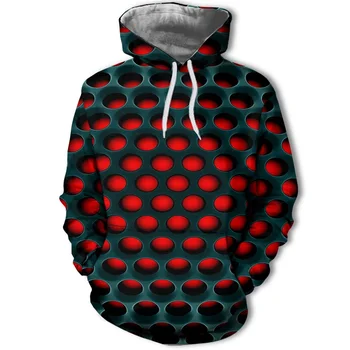 

New fashion standard European code men's 3D printing hooded hooded shirt men's / women's geometric design hooded Harajuku hoodie