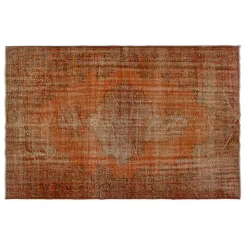 

Handmade Orange Vintage Overdyed Turkish Area Rug 180x274 Cm-5'11''X8'12''