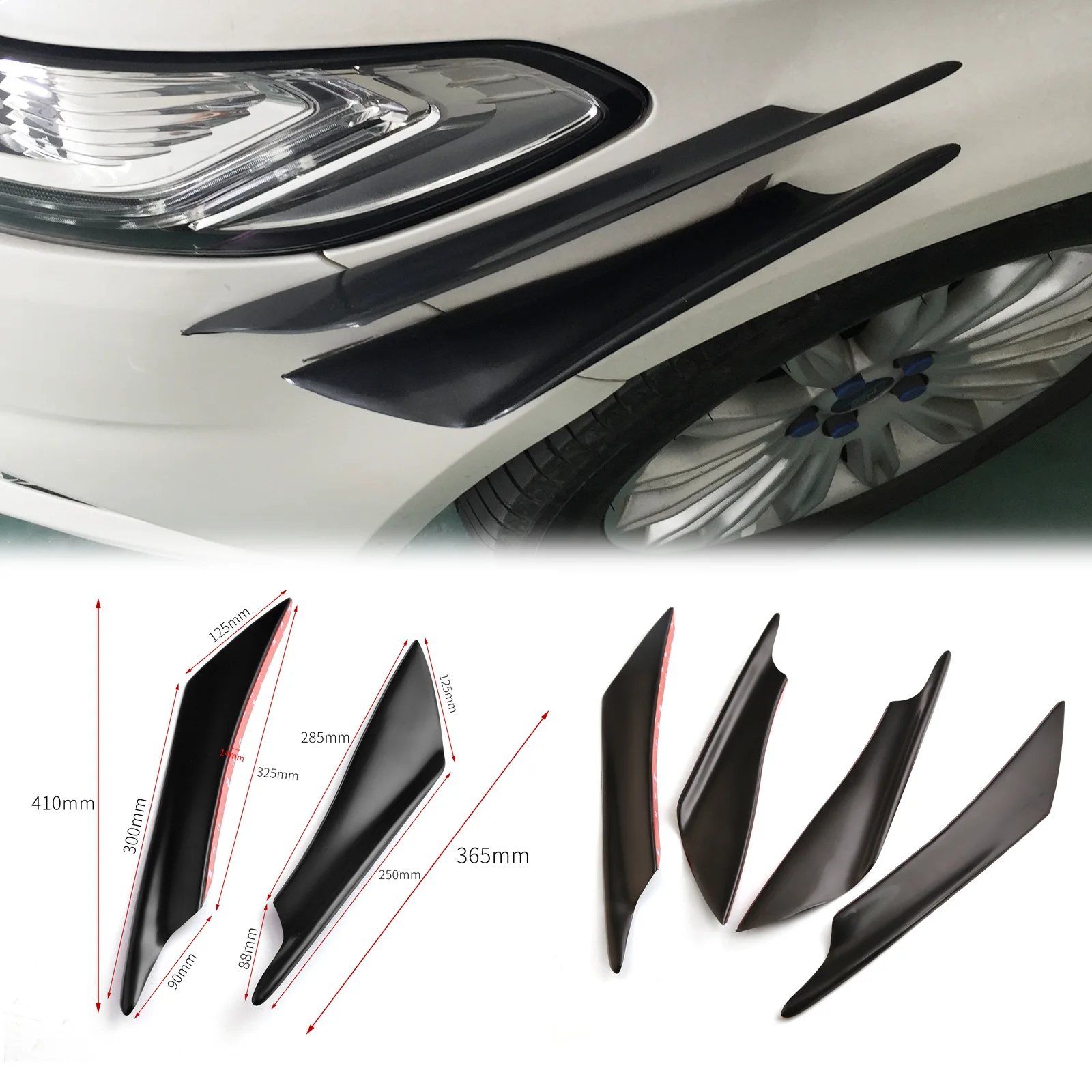 

Car Universal Evo Fighting Air Knife Car Modified Deflector Air Knife Car Front Bumper Spoiler Pp