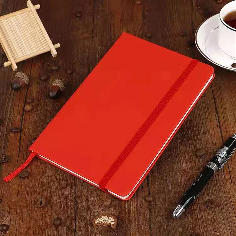 Business A5 Notebook PU Leather Strap Diary Office Stationery Notebook A6 Notebook Custom Simple Fashion