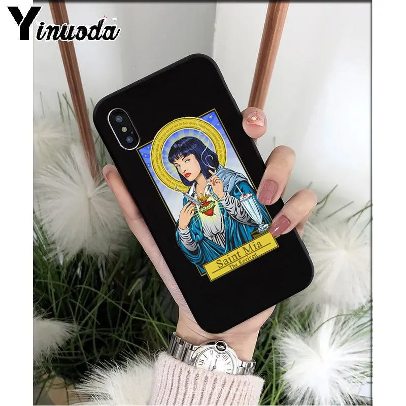 Yinuoda пульпа фантастика ТПУ Мягкий силиконовый чехол для iPhone X XS MAX 6 6S 7 7plus 8 8Plus 5 5S XR