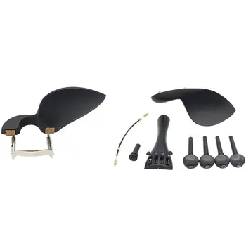 

HOT-4/4 Violin Chin Rest Chinrest with Tuning Peg Tailpiece Fine Tuner & 3/4 4/4 Violin Chin Rest Chinrest Wood