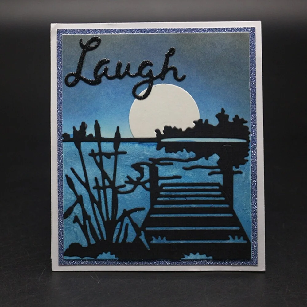 

Crazyclown Bridge Night View DIY Handcrafts Scrapbooking Album Stamp Paper Card Embossing Template Paper Cards Cut Dies Stencils