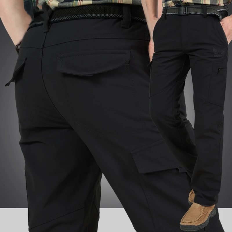 Fleece Thick Winter Pants Men Windproof Warm Waterproof Trousers Casual Pants Men Military Army Green Cargo Pants Male 4XL,105