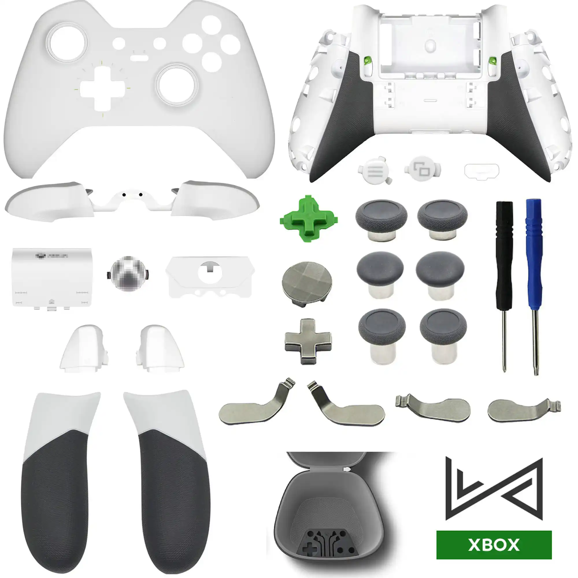 Rubberised Grips Rear Handles Back Cover Housing Shell Case For Xbox