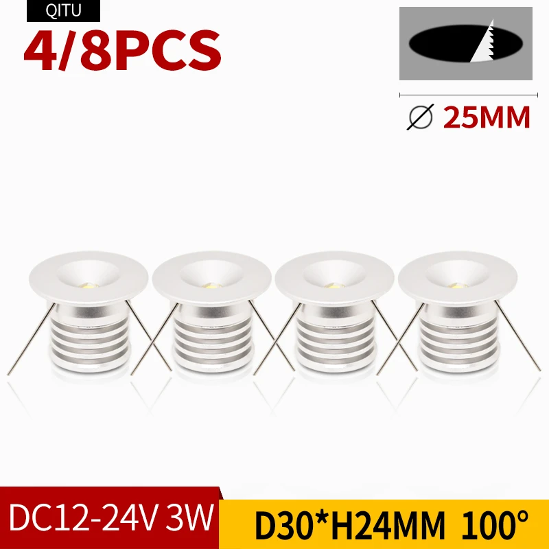 Spot Miniature small spotlight LED ceiling embedded 12 24V shop window