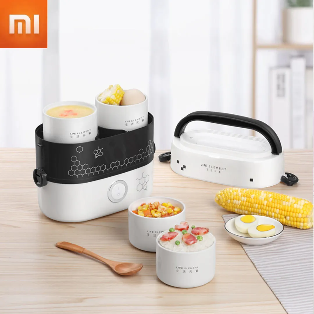 Портативный Электрический Ланч-бокс Xiaomi с паровой циркуляцией и подогревом 4