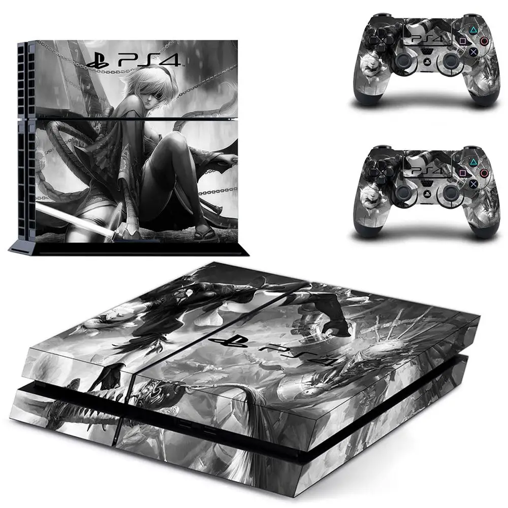 NieR Automata полное покрытие лицевые панели наклейка для PS4 Наклейка для playstation 4 консоль и контроллеры наклейка для PS4 виниловая наклейка