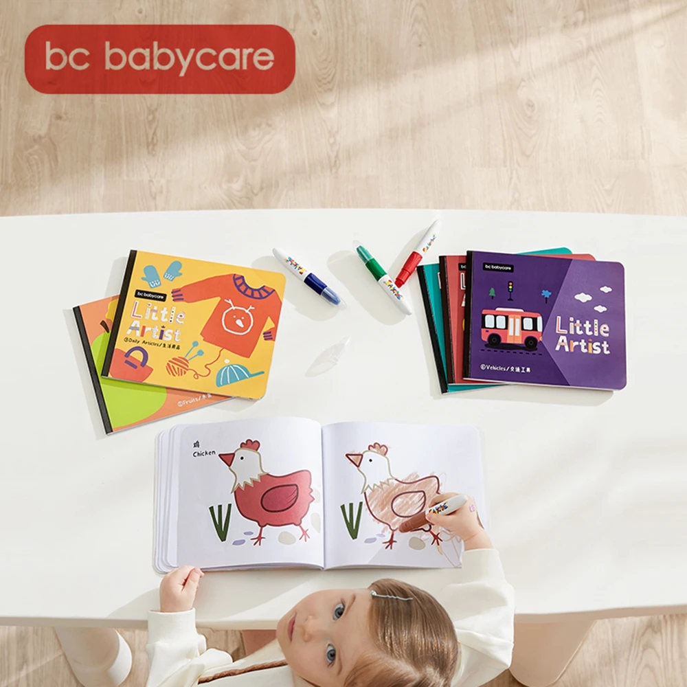 

BC Babycare 6 Different Drawing Books Toys Children Creative Painting Drawing Paper Educational Toys Coloring Doodle 4 Crayons