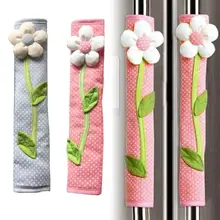 1 шт. розовый хлопок холодильник перчатки с ручкой для подходит шкаф для приборов ручки красивые Чехлы зимние Утепленная одежда Кухня аксессуары