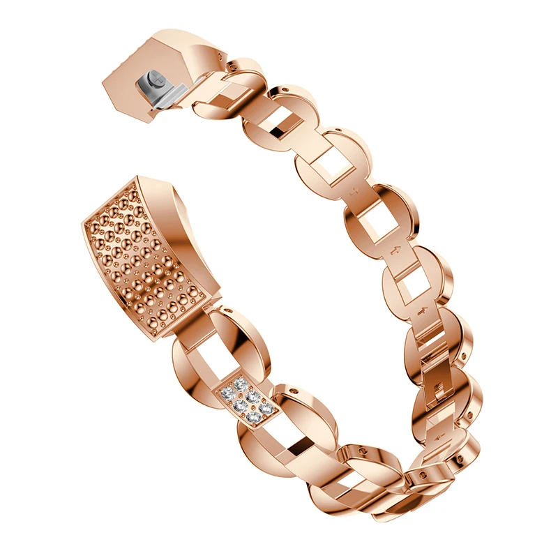 Copper gold-white Joyozy изысканные умные часы с бриллиантами, сменный Ремешок Для fitbit alta/alta HR, ремешок из нержавеющей стали, часы alta band - Цвет ремешка: Copper gold-white