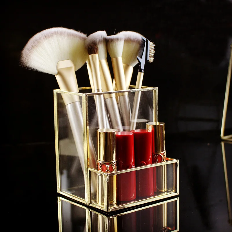 2 решетки коробка для хранения косметики макияж держатель кистей настольный