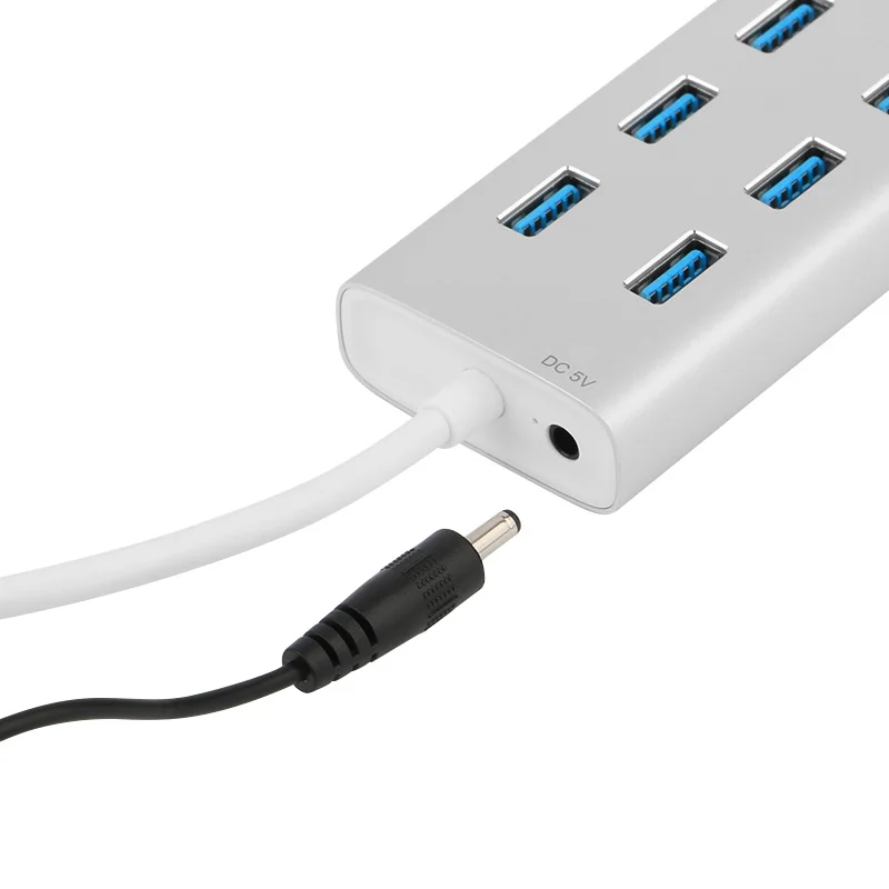 Концентратор USB 3,0, 7 портов, быстрый разветвитель питания, зарядка, мульти-интерфейс для Mac, iPad, iPhone, Android, WinXP, 7, 8, передача данных