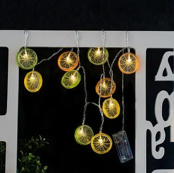 

DishyKooker Battery Powered 10 LED Lemon Warm White Linkable 4 Feet Christmas String Lights