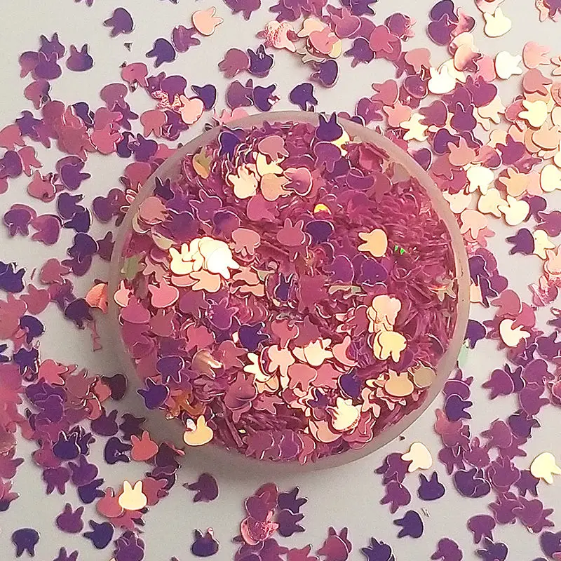 Мини кролик снежинка искусство пятиконечная звезда пайетки 4 мм ПВХ свободные