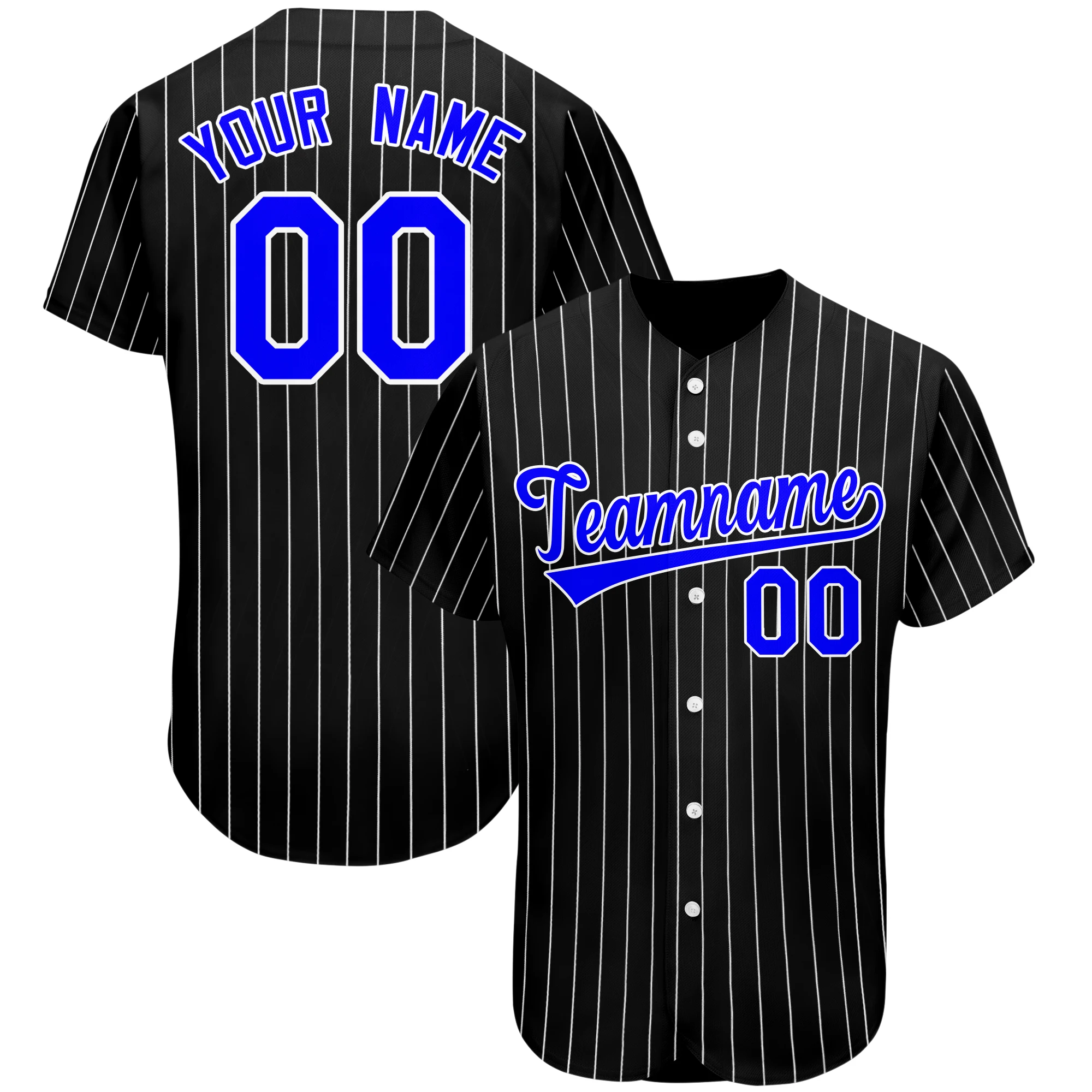 Baseball Jerseys Personalized Design Your Name/Number Striped Printed Shirts Softball Training Uniforms Men/Women/Youth