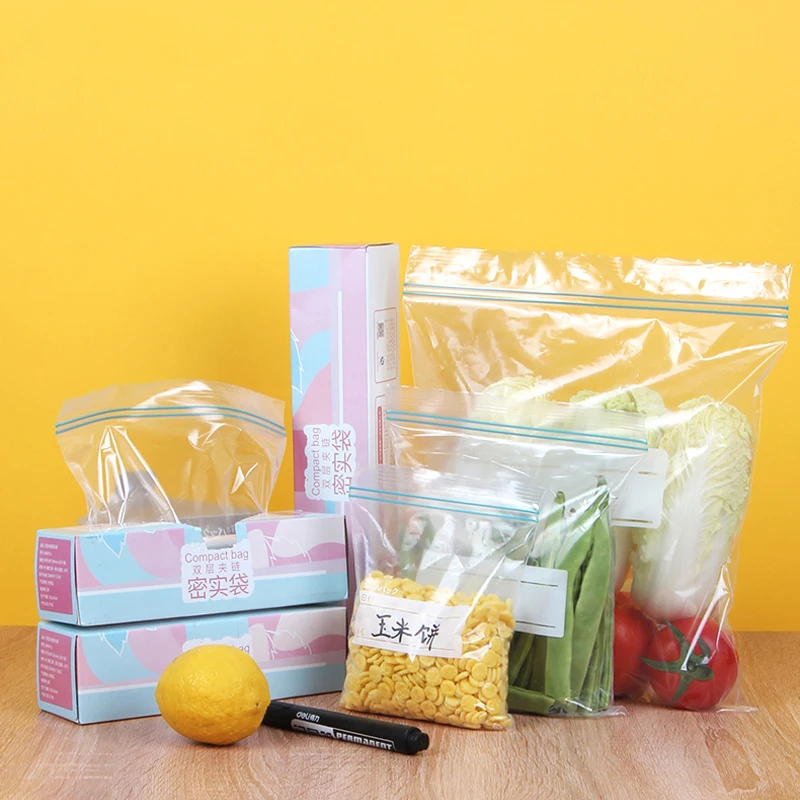 Reusable Food Storage Slider Bag Freezer Zipper Bags Fresh-keeping Sandwich  Snack Sealling Packaging Bag Kitchen Accessories