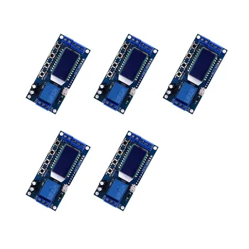 

5Pcs Lcd Display Time Delay Relay Module Dc 6-30V Control Multifunction Timer Switch Trigger Cycle Module Board