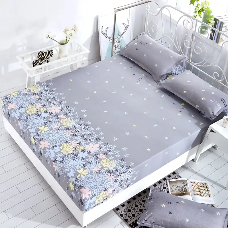 new plaid red strawberry printed fitted sheet 1pc mattress cover