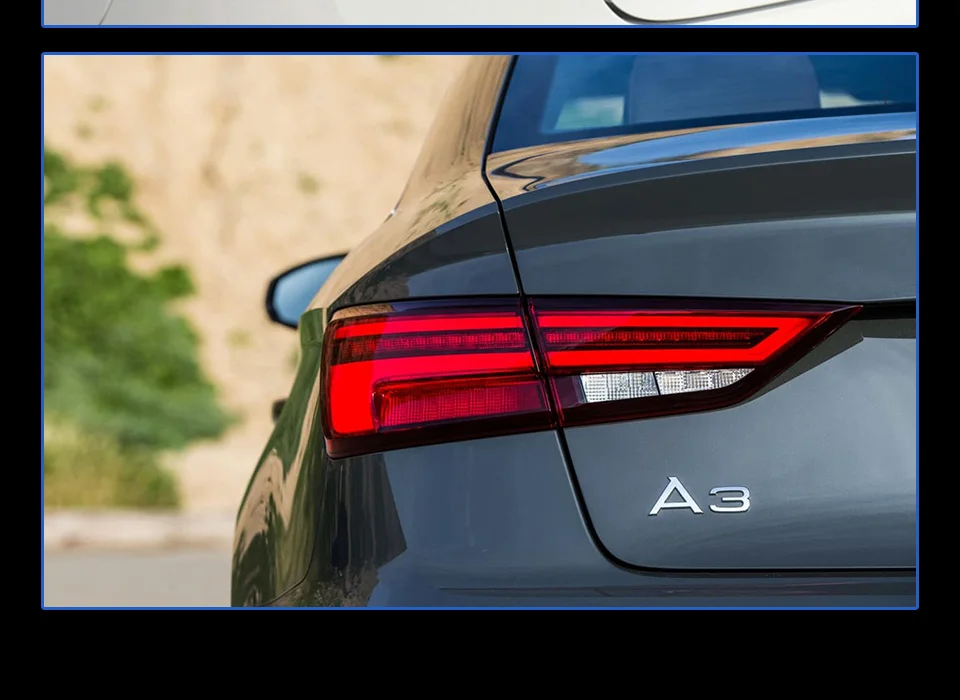 Задний фонарь для автомобиля Audi A3 2013- A3 светодиодный задние фары, противотуманные фары Габаритные огни DRL Тюнинг автомобилей, автомобильные аксессуары
