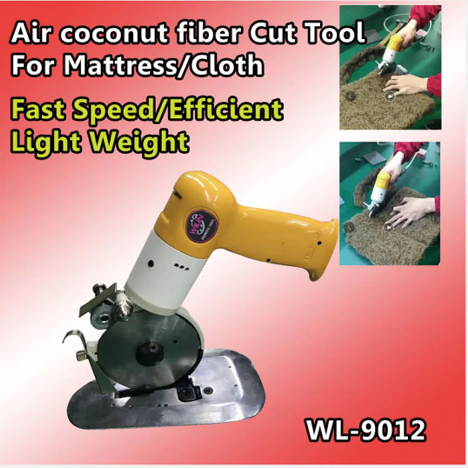 Pneumatic Handheld Fiber Cut Tools For Mattress Fabirc Fast Speed