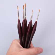 6 шт Премиум нейлон волос картина кисти набор акриловая акварель маслом художника