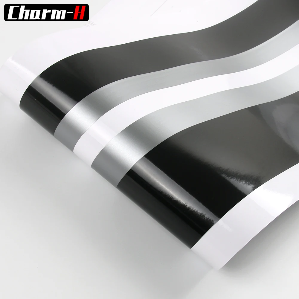2pcs Black-Grey Car Body Door Side Stripes Skirt Vinyl Decal Stickers for BMW 6 Series GT 6gt G32 Gran Turismo Accessories