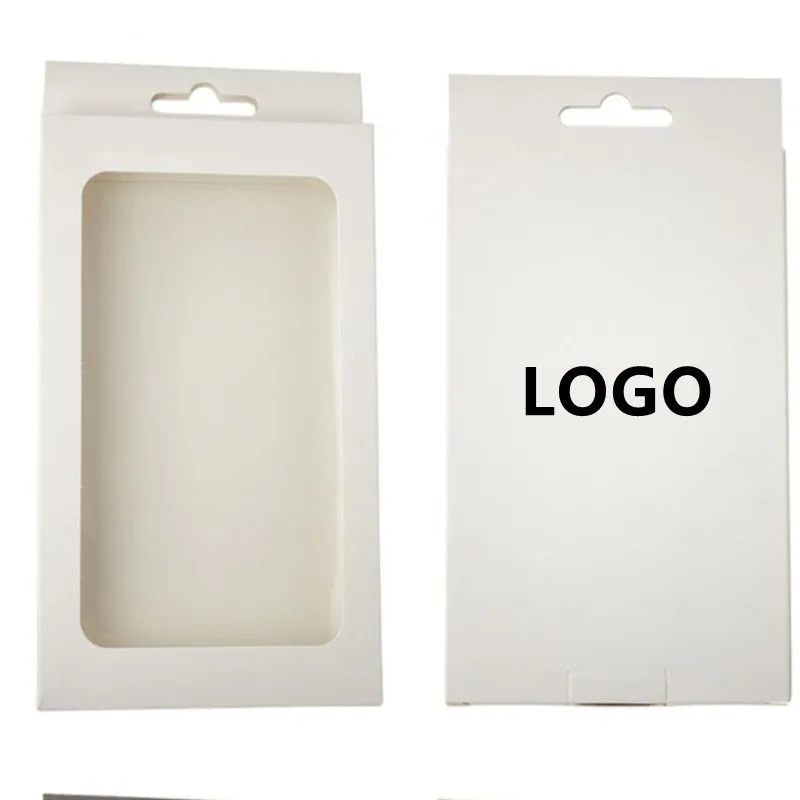 300pcs Custom Logo Black White Brown Cardboard Boxes Mobile Phone Case Packaging One Color Printed On Side Free Design | Дом и сад