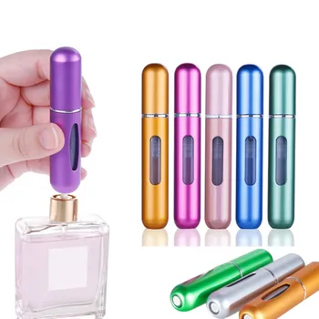 

8ml 5ml Portable Mini Refillable Perfume Bottle With Spray Scent Pump Empty Cosmetic Containers Spray Atomizer Bottle For Travel