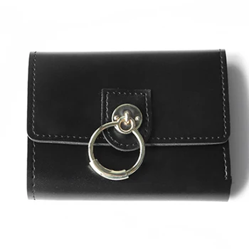 

New wallet Women's short fashion simple folding mini student buckle simple coin purse