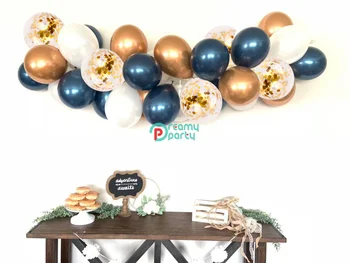 

Balloons Garland Retro Copper Chrome Gold Confetti Birthday Kids Adult Air Ball Graduation Party Globos Balloon Decoration