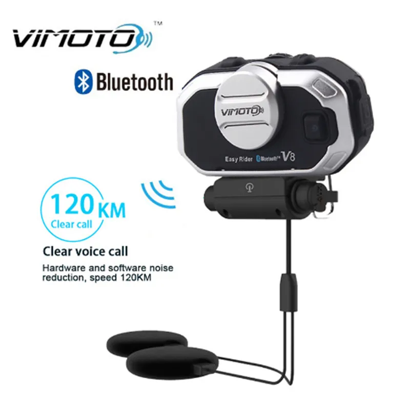 Новая многофункциональная мотоциклетная гарнитура Vimoto V8 2 шт./лот 850 мА/ч Bluetooth для