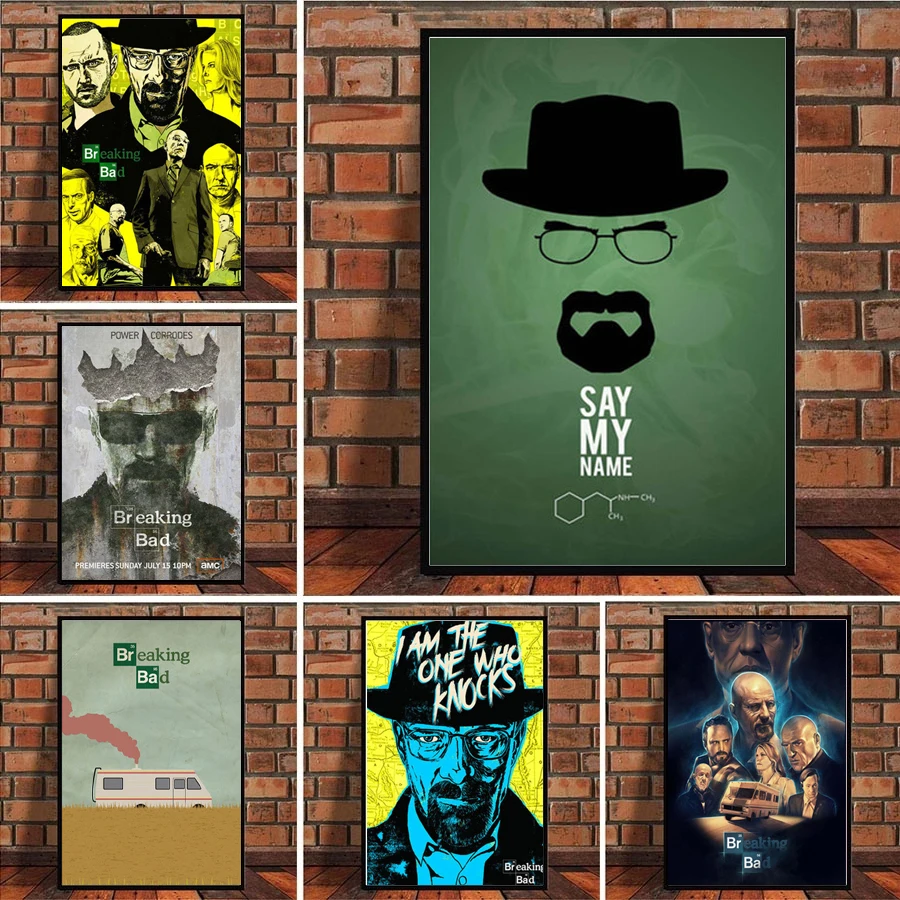 Serie Tv Classica Mostra Breaking Bad Poster E Stampe Canvas Painting On The Wall Art Pictures For Living Room Cuadros No Frame