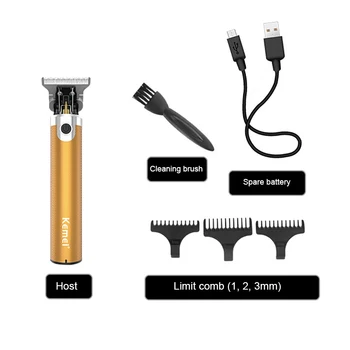 

Kemei Rechargeable Hair Clipper Push trimmer for men Electric Clipper KM-700A Low noise strong power barber Universal voltage