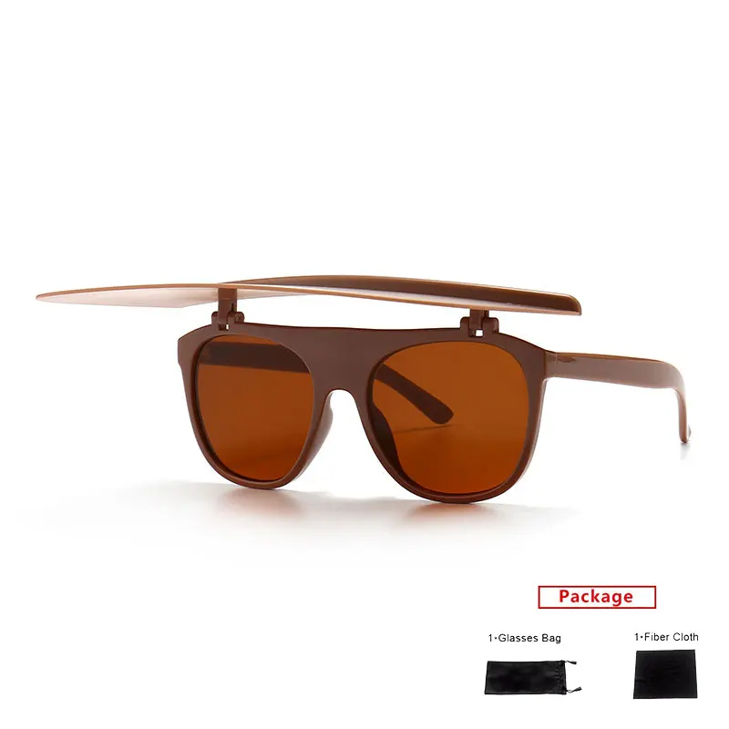 

mimiyou Flip Up Square Women's Sunglasses Fashion Vintage Shading Glasses Men Sun Glasses Women Brand UV400 Eyeglasses Shades