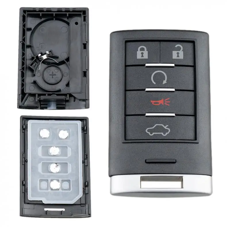 

1pcs Black 5 Buttons Durable Replacement Car Remote Key Shell with Small Key fit for Cadillac ATS / SRX / STS / CTS / DTS
