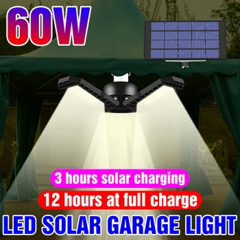 

IP65 Waterproof Street Light Solar Led Lamp Outdoor Solar Powered Energy Lamp 80W 60W Garage Ampoule Courtyard Garden Lighting