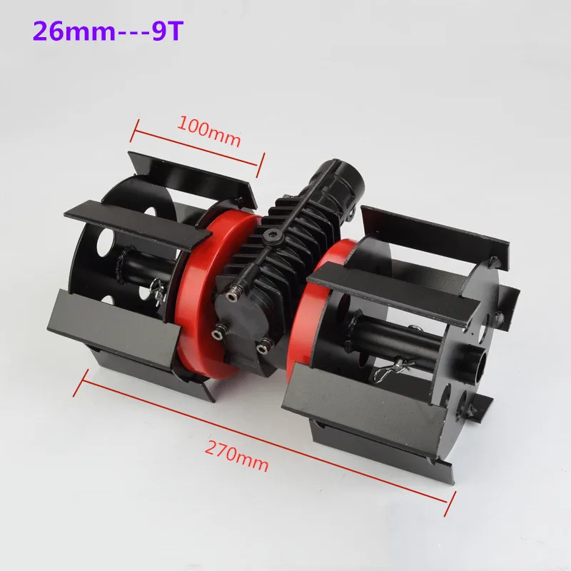 Бытовая бетономешалка, триммер для травы, косилка, свободная почвенная головка, канавное колесо, колесо для прополки, нож для глубокой очистки - Цвет: 26mm X  9T