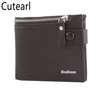 

Men's Casual Style short Wallet Multi-Card Embossed Leather Wallet Card Holder New Vintage male hasp Thin coin purse Clutch