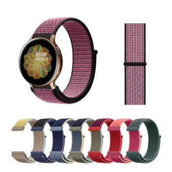 

Multicolor Velcro Band For Samsung Galaxy Watch Active 2 1 Double Layer Nylon Weave Band For Samsung Watch Active 2 Breathable