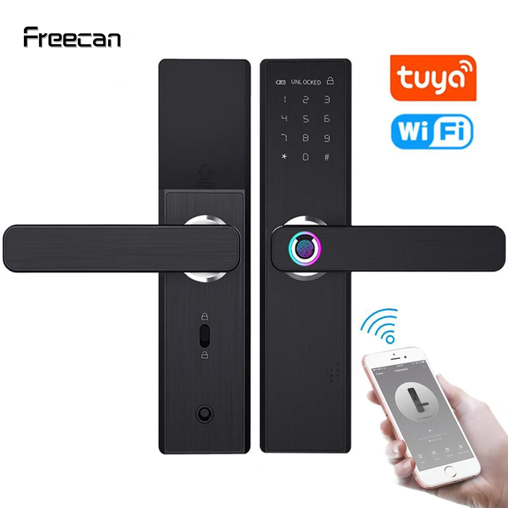 FREECAN wi fi электронный умный дверной замок с приложением Tuya биометрический