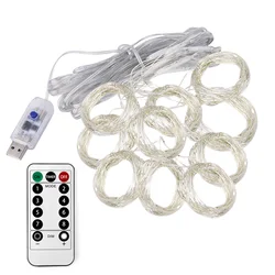 clown 3M LED Curtain Light Remote Control USB Window Fairy String Lights for New Year Christmas Decorations Home Room Garland