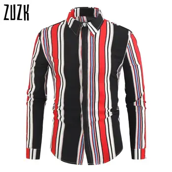 red striped long sleeve shirt mens