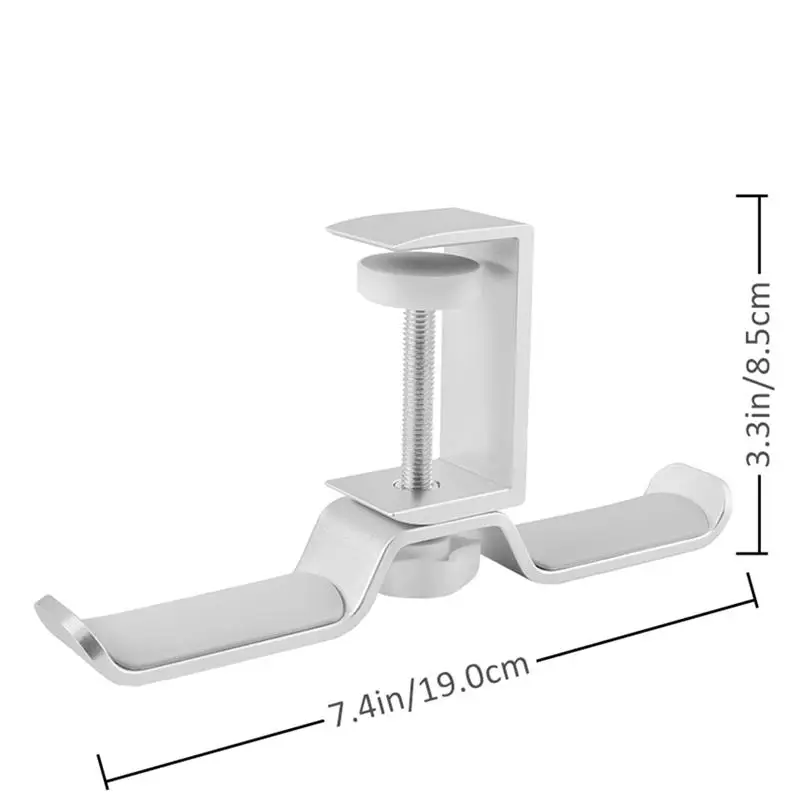 Universal Earphone Holder Hook Gaming Headset Hanger 360 Degree Swivel Headphone Stand Dual Hanging Mount Stand Accessories